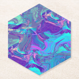 Posavasos De Papel fairy wing artglass - blues and purples :