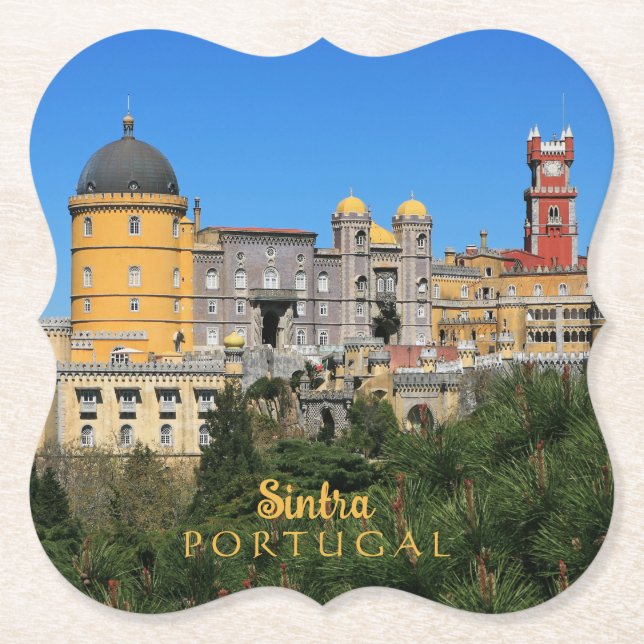 Posavasos De Papel Fairytale Sintra Palace foto en Portugal (Anverso)
