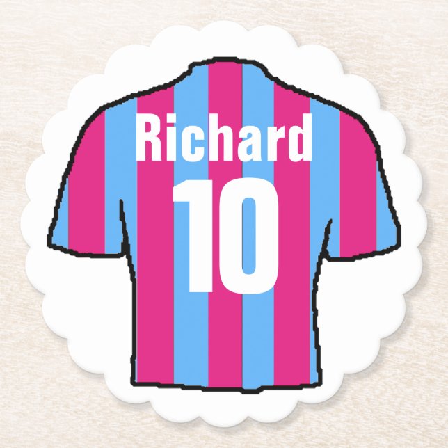 Posavasos De Papel Fanático Claret y Blue Football (Anverso)