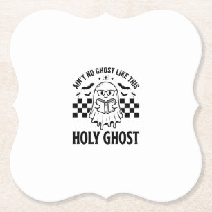 Posavasos De Papel Fantasma de Halloween Espíritu Santo Divertido Vin