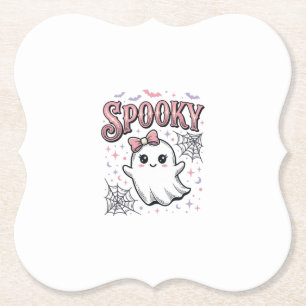Posavasos De Papel Fantasma Lindo Espeluznante Diseño de Camiseta Vin