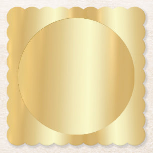 Posavasos De Papel Faux Gold Trendy Glamorous Blank Elegante