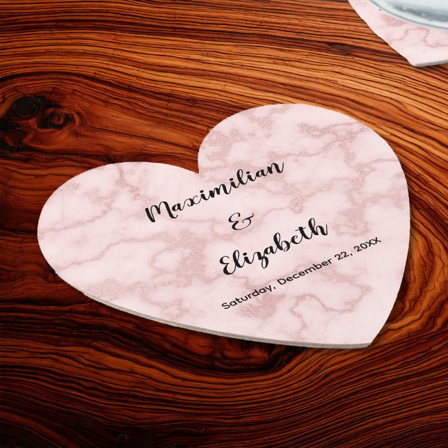 Posavasos De Papel Faux Pink Marble (Faux Pink Marble Paper Coaster by Leapfroglisics Shop)