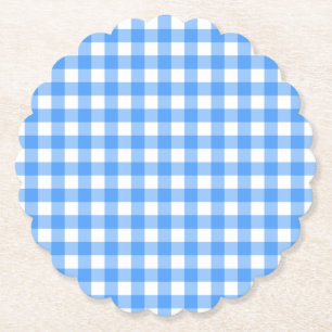 Posavasos De Papel Faye y Lauren Blue2 Gingham
