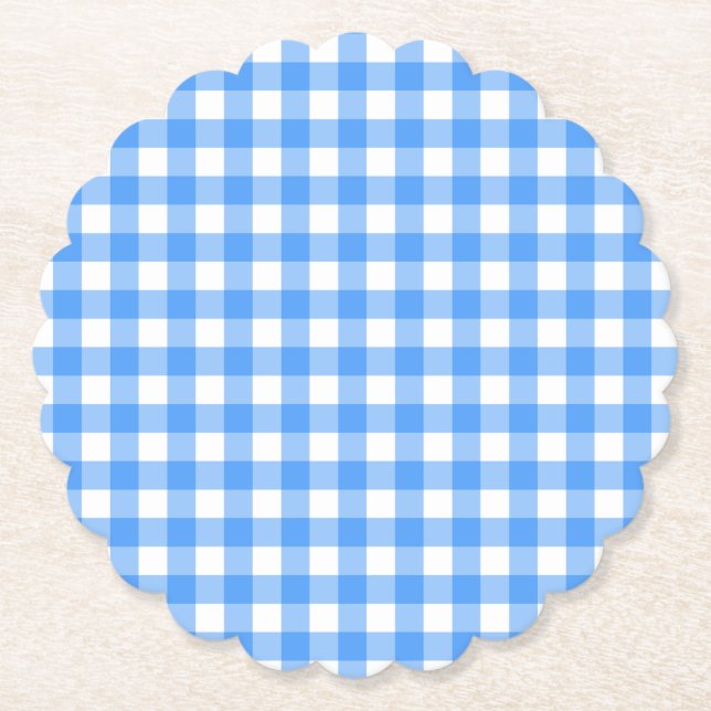 Posavasos De Papel Faye y Lauren Blue2 Gingham (Anverso)