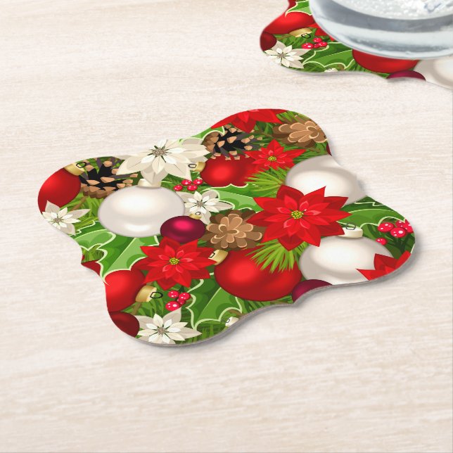 Posavasos De Papel Felices fiestas (En perspectiva)
