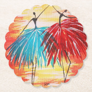 Posavasos De Papel Felices Papeles de Baile