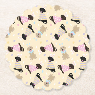 Posavasos De Papel Felices perros recuperadores de Labrador de Pascua