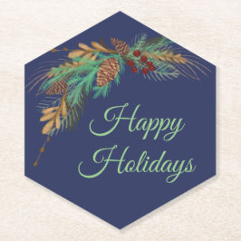 Posavasos De Papel Felices vacaciones Papelera