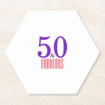 Feliz 50.ª fabulosa fiesta de cumpleaños