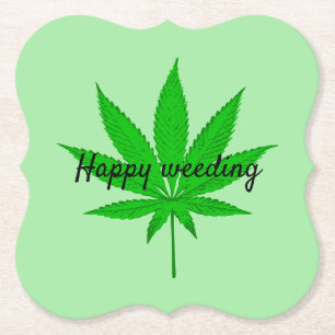 Posavasos De Papel Feliz Boda de Weeding Pun