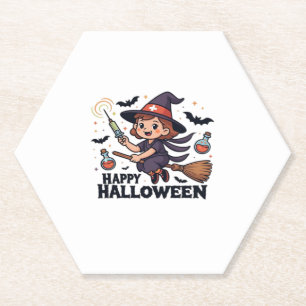 Posavasos De Papel Feliz Camisa de Enfermeras de Halloween - Cuidada