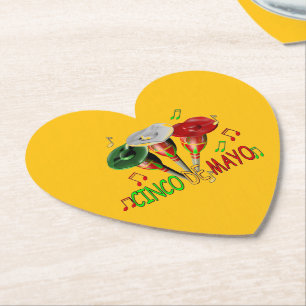 Posavasos De Papel Feliz Cinco de Mayo