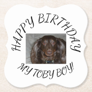 Posavasos De Papel Feliz Cumpleaños a Mi Perrito