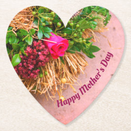 Posavasos De Papel Feliz Día de la Madre, personalizado