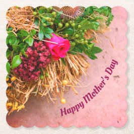 Posavasos De Papel Feliz Día de la Madre, personalizado