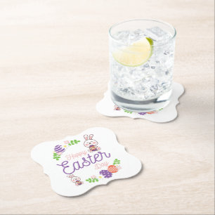 Posavasos De Papel Feliz Día de Pascua, divertido Día de Pascua