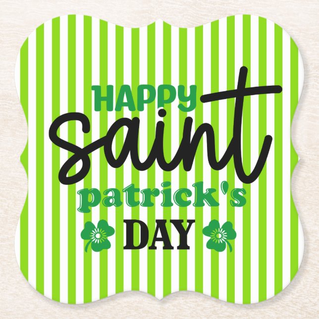 Posavasos De Papel Feliz Día de San Patricio-59889 (Anverso)