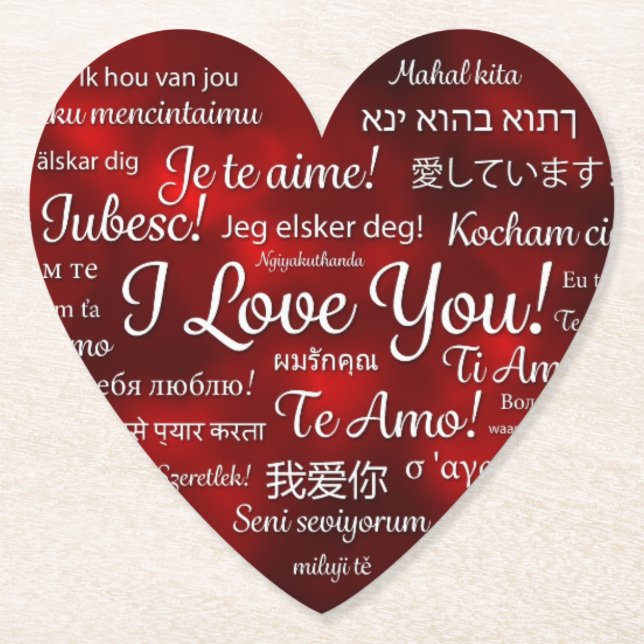 Posavasos De Papel Feliz Día de San Valentín (Anverso)