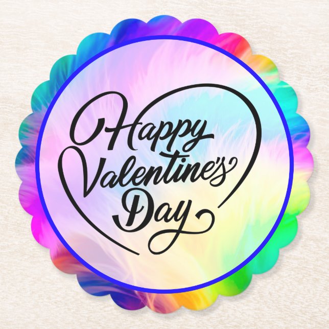Posavasos De Papel Feliz día de San Valentín-23823 (Anverso)