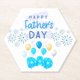 Posavasos De Papel "Feliz Día del Padre, papá: Una celebración del am