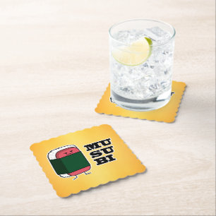 Posavasos De Papel Feliz Musubi Sushi Nori en Hawái