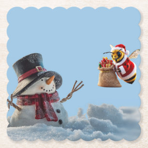 Posavasos De Papel Feliz Navidad