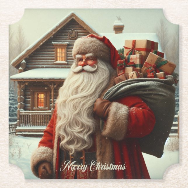 Posavasos De Papel Feliz Navidad (Anverso)