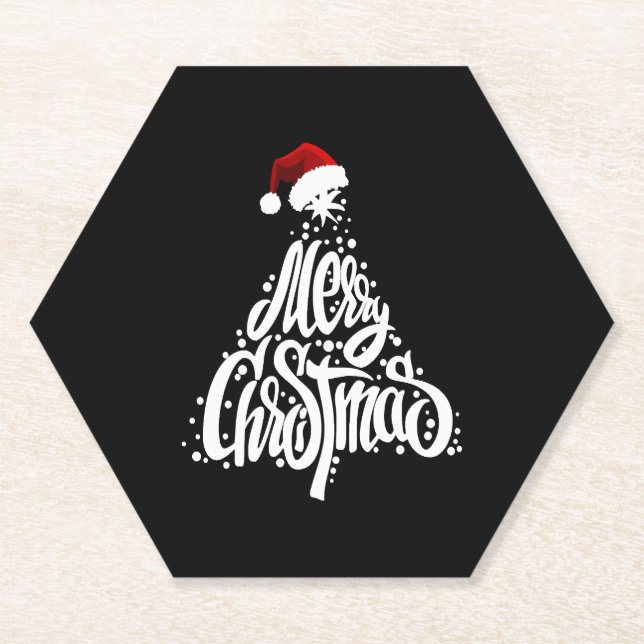 Posavasos De Papel Feliz Navidad (Anverso)