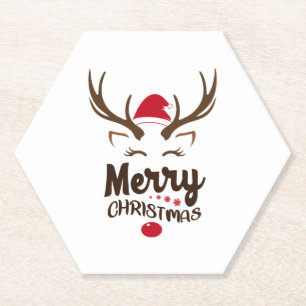 Posavasos De Papel Feliz Navidad Camisetas, Feliz Navidad