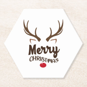 Posavasos De Papel Feliz Navidad Camisetas Regalos familiares de Navi