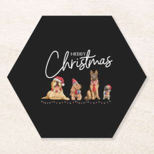 Posavasos De Papel Feliz Navidad Dog Lover
