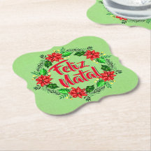 Feliz Navidad en portugués navideña