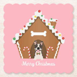 Posavasos De Papel Feliz Navidad Gingerbread Dog House