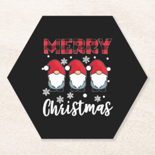 Posavasos De Papel Feliz Navidad Gnome Gnomes Gnomes