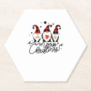 Posavasos De Papel feliz navidad gnomes