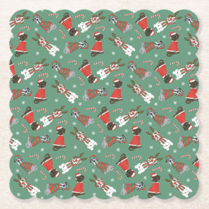 Posavasos De Papel Feliz Navidad Grandes perros daneses