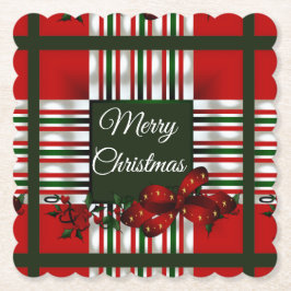Posavasos De Papel Feliz Navidad Red Green Plough