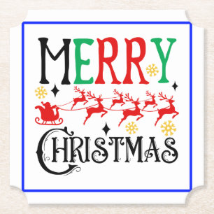 Posavasos De Papel Feliz Navidad Santa Sleigh-61049 T-Shirt Hoodie