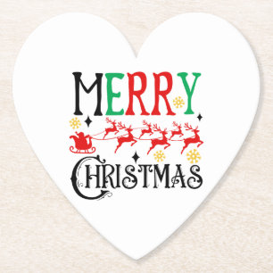 Posavasos De Papel Feliz Navidad Santa Sleigh-61049 T-Shirt Hoodie