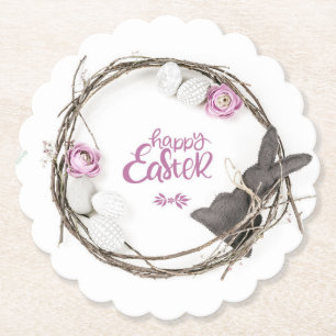 Posavasos De Papel Feliz Pascua