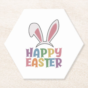 Posavasos De Papel Feliz Pascua