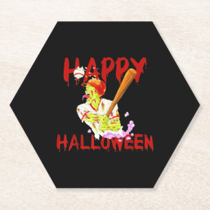 Posavasos De Papel Feliz regalo de disfraces zombies de béisbol de Ha