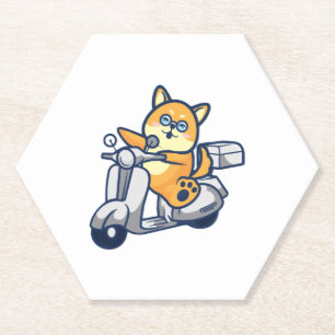 Posavasos De Papel Feliz Shiba Inu