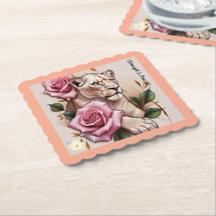 Posavasos De Papel "Feroz pero Delicado"