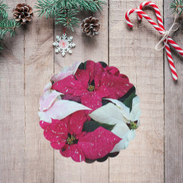 Posavasos De Papel Festividad Festividad Poinsettias Floral