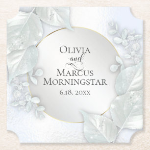 Posavasos De Papel Fiesta Coasters Icy Blue Shimmer