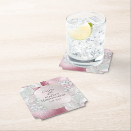 Posavasos De Papel Fiesta Coasters | Wispy Burgundy Shimmer