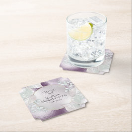 Posavasos De Papel Fiesta Coasters | Wispy Eggplant Shimmer