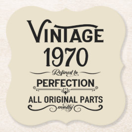 Posavasos De Papel Fiesta de 55 años de antigüedad personalizada